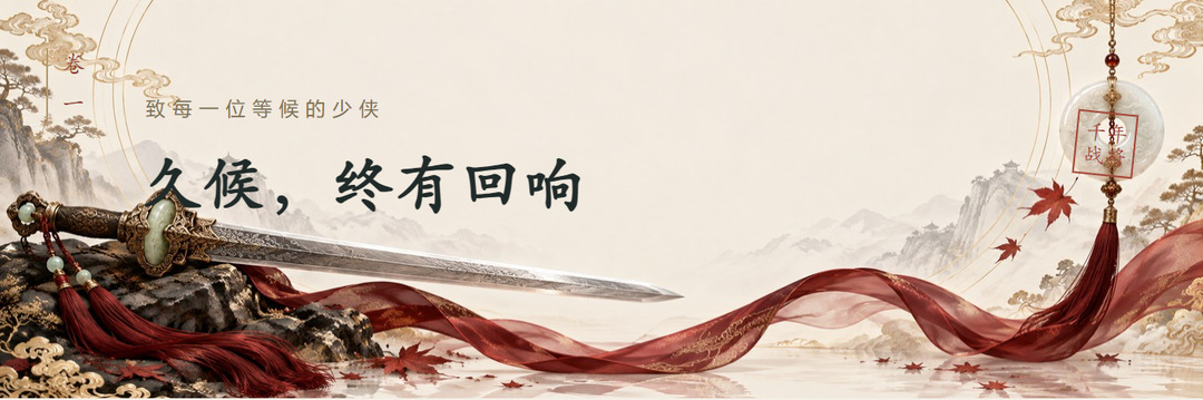 卷一致每一位等候的少侠久候，终有回响千年战将